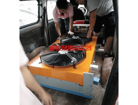 【深圳】客戶上門，風(fēng)冷式<font color='red'>液壓油換熱器</font>選型